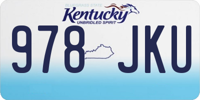 KY license plate 978JKU