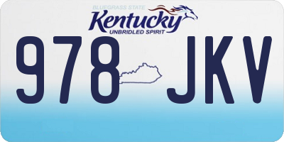 KY license plate 978JKV