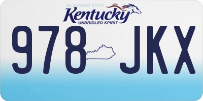 KY license plate 978JKX
