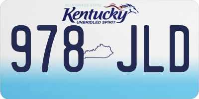 KY license plate 978JLD