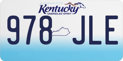 KY license plate 978JLE