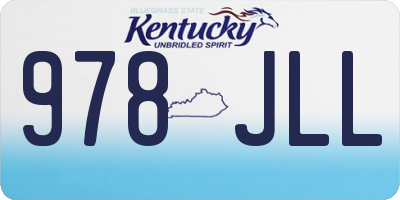 KY license plate 978JLL