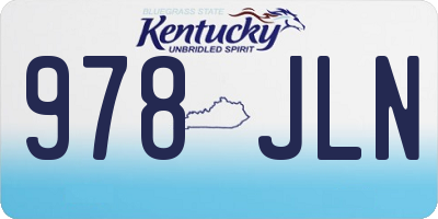 KY license plate 978JLN