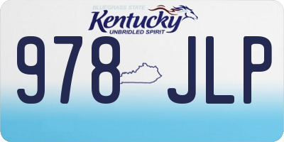 KY license plate 978JLP