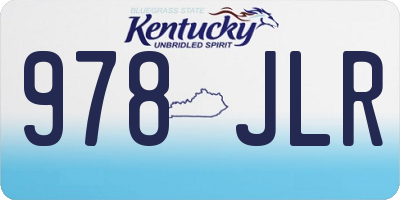 KY license plate 978JLR