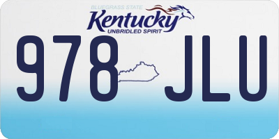 KY license plate 978JLU