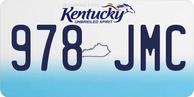 KY license plate 978JMC