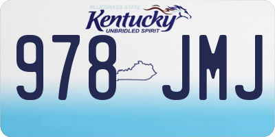 KY license plate 978JMJ