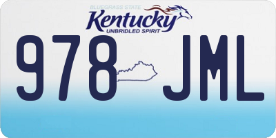 KY license plate 978JML