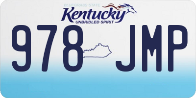 KY license plate 978JMP