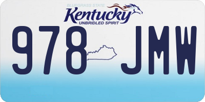 KY license plate 978JMW