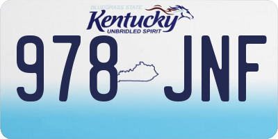 KY license plate 978JNF