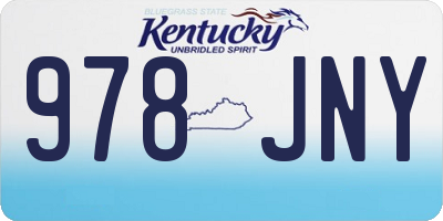 KY license plate 978JNY