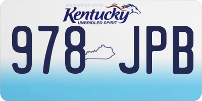 KY license plate 978JPB