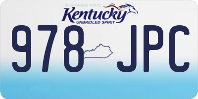 KY license plate 978JPC