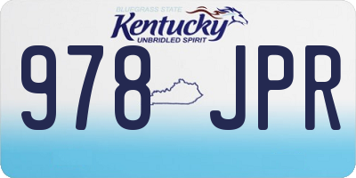 KY license plate 978JPR