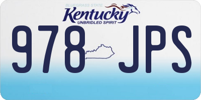 KY license plate 978JPS