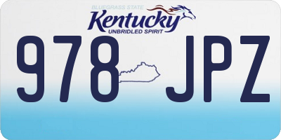 KY license plate 978JPZ