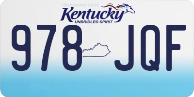 KY license plate 978JQF