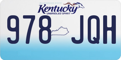 KY license plate 978JQH