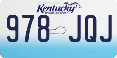 KY license plate 978JQJ