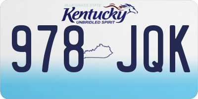 KY license plate 978JQK