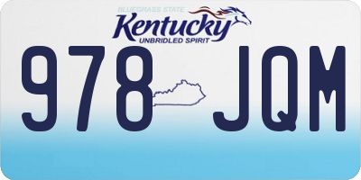 KY license plate 978JQM