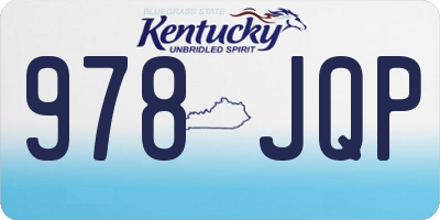 KY license plate 978JQP