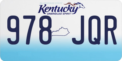 KY license plate 978JQR