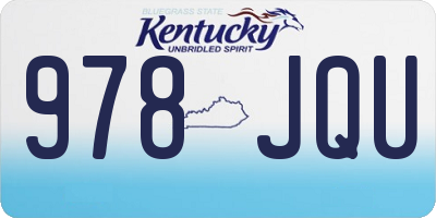 KY license plate 978JQU