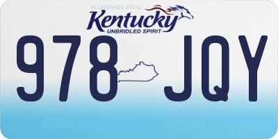 KY license plate 978JQY