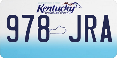 KY license plate 978JRA