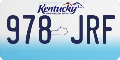 KY license plate 978JRF