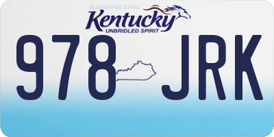 KY license plate 978JRK