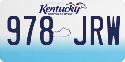 KY license plate 978JRW