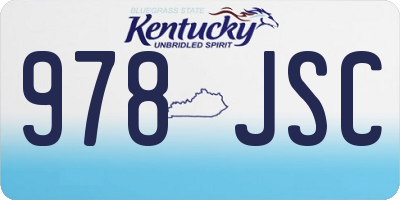 KY license plate 978JSC