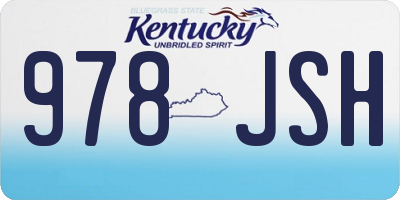 KY license plate 978JSH