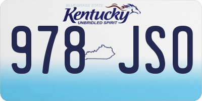 KY license plate 978JSO