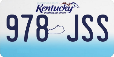 KY license plate 978JSS
