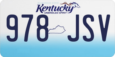 KY license plate 978JSV