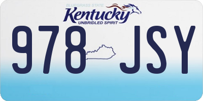 KY license plate 978JSY