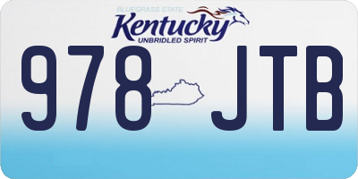 KY license plate 978JTB