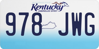 KY license plate 978JWG