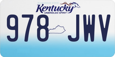 KY license plate 978JWV