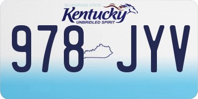 KY license plate 978JYV