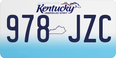 KY license plate 978JZC