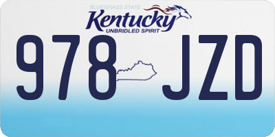 KY license plate 978JZD