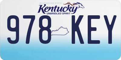 KY license plate 978KEY