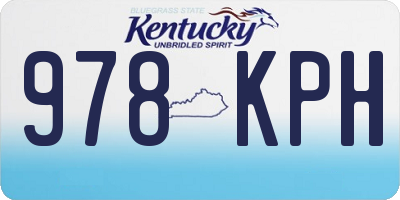 KY license plate 978KPH