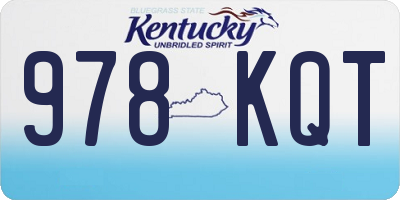 KY license plate 978KQT